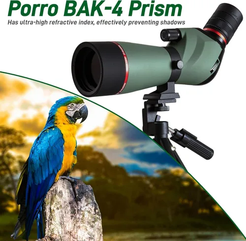 Miniatura 4 de Gosky Alcance de observación, alcance de 20-60x60 para tiro al objetivo, caza y observación de aves, BAK4 de alta definición, mira en ángulo