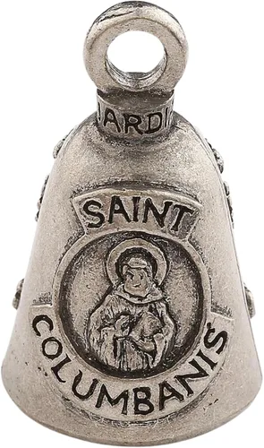 Miniatura 10 de Guardian Bell Campana religiosa de buena suerte con llavero y bolsa de regalo de terciopelo negro Campana de motocicleta Peltre sin plomo