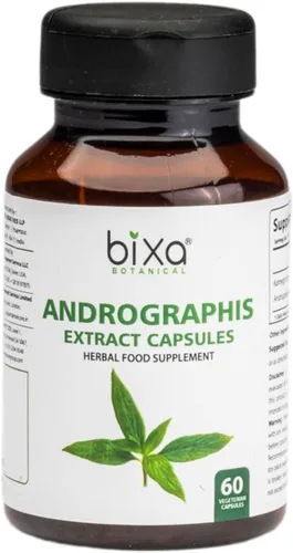 bixa BOTANICAL Andrographis (Kalmegh) | Cápsulas vegetales naturales ayurvédicas (450 mg) 60 unidades (paquete de 1)