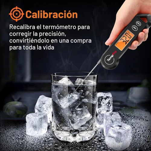 Miniatura 6 de ThermoPro TP19H Termómetro digital impermeable para carnes con luz de fondo anbidextra y detección de movimiento, termómetro de cocina para negro