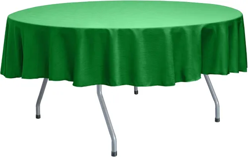 Miniatura 39 de ULTIMATE TEXTILE Mantel redondo reversible Shantung Satin Majestic de 72 pulgadas, color verde salvia