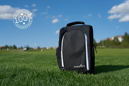 Miniatura 6 de Athletico Bolsa para zapatos de golf – Bolsas portadoras de zapatos con cremallera con ventilación y bolsillo exterior para calcetines, camisetas