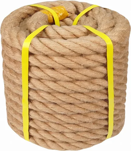Miniatura 11 de Cuerda de cáñamo natural, 1 pulgada × 50 pies, cuerda gruesa de yute trenzado de manila resistente para manualidades, hamaca, náutica, decoración