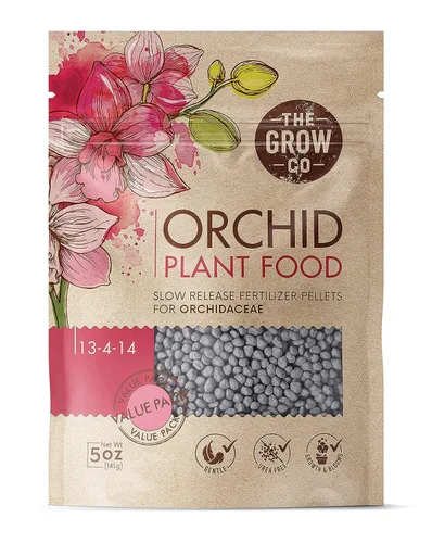 Alimento para plantas de orquídeas (5 oz, más de 50 aplicaciones) – Gránulos de fertilizante estimulante de floración para orquídeas en macetas –