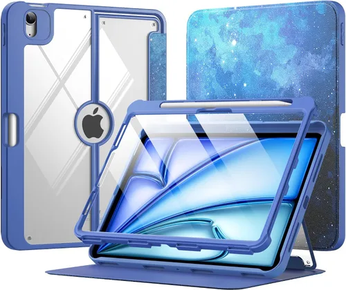 Miniatura 37 de MoKo Funda para iPad Air de 11 pulgadas 7ª/6ª generación M3/M2 2025/2024, iPad Air 5ª/4ª generación de 10.9 pulgadas 2022/2020 con soporte