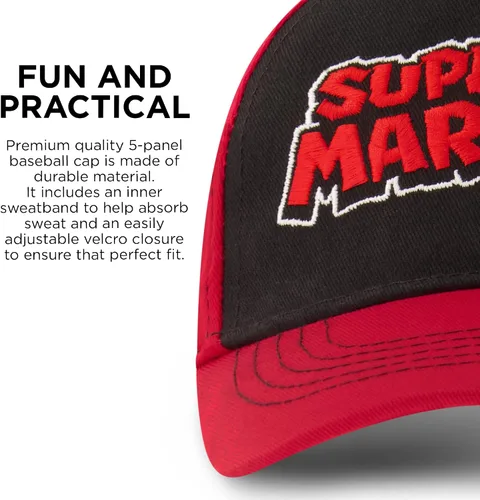 Miniatura 4 de Nintendo Boys' Baseball Cap, Super Mario Adjustable Kids Hat for Ages 4-7
