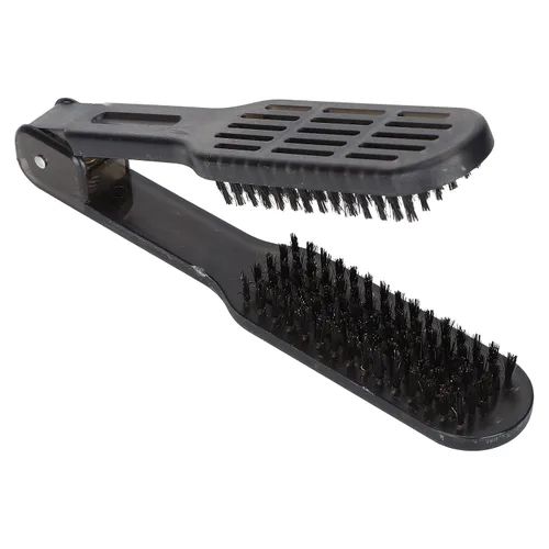 Miniatura 10 de LIZEALUCKY Peine alisador de pelo de doble cara con cerdas de jabalí, mango de madera, antiestático, suaviza y alisa todo tipo de cabello, unisex