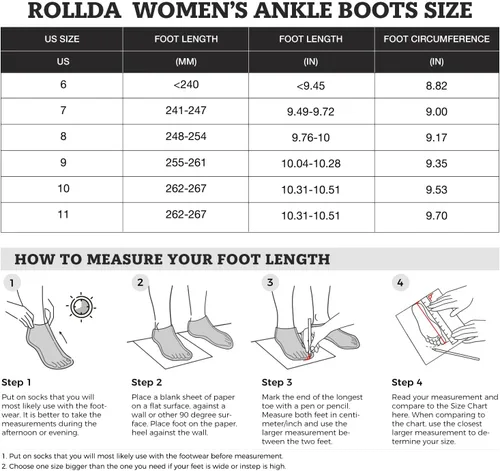 Miniatura 2 de Rollda Botines de tacón bajo para mujer, con cremallera lateral, botas cortas para mujer