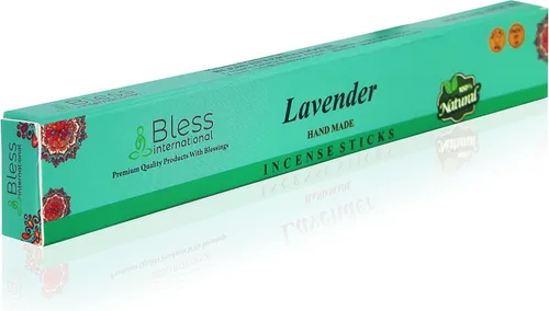 Miniatura 3 de Bless-Lavender - Varillas de incienso 100% natural, hechas a mano, sumergidas a mano, sin químicos orgánicos, sin carbón, purificación, relajación