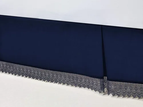 Miniatura 9 de Elegant Comfort ™ Plataforma de microfibra suave y sedosa con flecos de encaje, resistente a las arrugas y a la decoloración con caída de 15 pulgadas