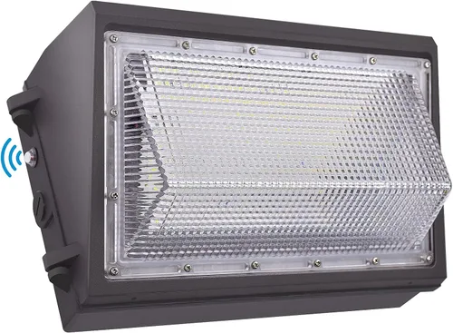 Paquete de luz LED de pared de 100 W, fotocélula del atardecer al amanecer, 13000LM 5000K luz diurna AC100-277V IP65 impermeable LED paquete de