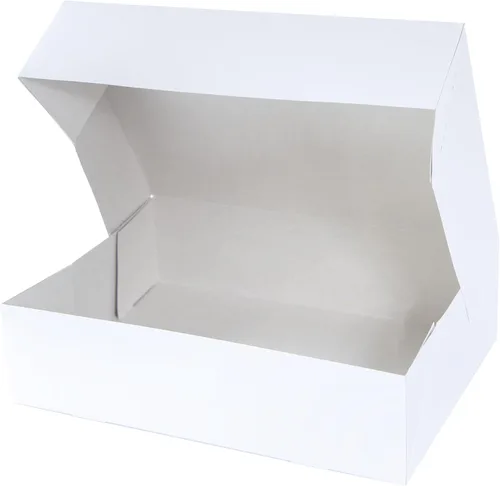 Miniatura 7 de O'Crème Cajas para Pasteles – Cajas de Panadería Blancas – Contenedores para Repostería de 14 x 14 x 5 Pulgadas – Cajas de Panadería Kraft