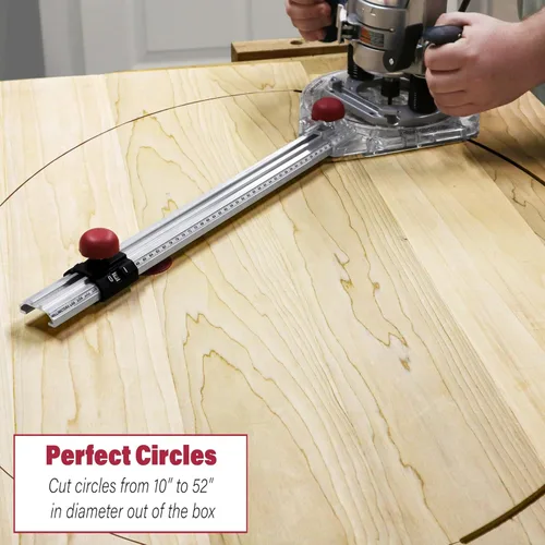 Miniatura 2 de Milescraft 1219 Kit de guía circular - Plantilla de corte circular de router de precisión para cortar/enrutar círculos desde 1.5" hasta 52" con base