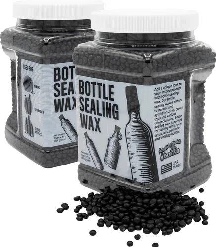 Miniatura 4 de Blended Waxes, Inc. - Cuentas de cera para sellado de botellas, perlas de sellado de cera de pastilla premium para cierre de botellas de vino, Negro