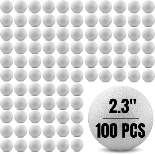 Miniatura 17 de Hygloss Bolas redondas de espuma para manualidades 6 piezas de espuma blanca de 3.8 pulgadas (XPS) para artes, pequeñas bolas de espuma