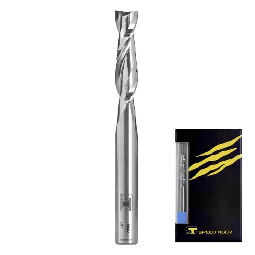 Miniatura 8 de SPEED TIGER Brocas de enrutador en espiral de carburo cortadas – ISEU1/4 pulgadas de diámetro, 1 pulgada de longitud de corte, 2-1/2 pulgadas OVL