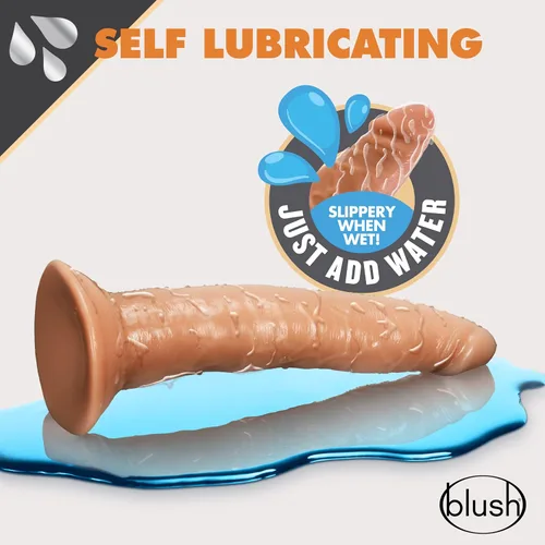 Miniatura 3 de Dr. Skin Glide - Consolador autolubricante de 7.5 pulgadas, con ventosa, compatible con el cuerpo, seguro, aspecto realista y tacto, juguete sexual
