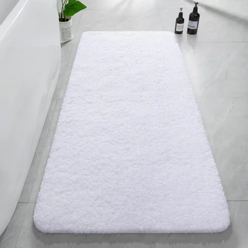 Miniatura 12 de AROGAN Tapete Largo de Baño de Lujo, 24 x 17 Pulgadas, Grueso, Suave y Absorbente, Antideslizante, Respaldo de Goma, Alfombras de Secado Rápido