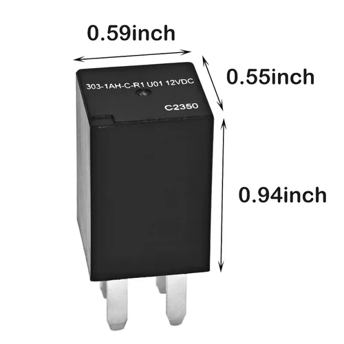 Miniatura 2 de Relé 303-1AH-C-R1-U01 12VDC (juego de 2), reemplazo 13500113 19116962 D1777C MR538851 Micro SPNO Relé para ventilador de enfriamiento Polaris RZR