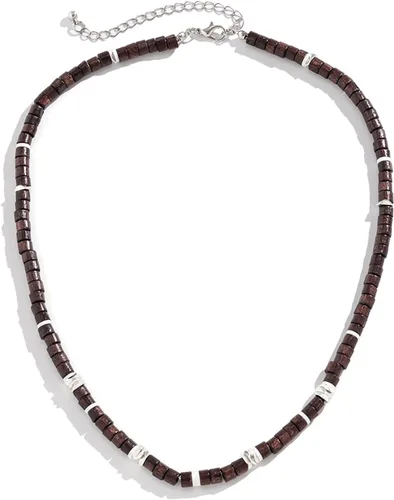 Uarein Collares bohemios con cuentas para mujeres y hombres, hechos a mano, arcilla polimérica con cuentas, gargantillas de verano, puka, concha,