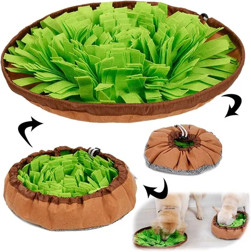 Miniatura 11 de AWOOF Alfombrilla para olfatear mascotas para perros, juego interactivo de alimentación para el aburrimiento, fomenta las habilidades naturales