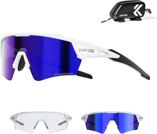Miniatura 14 de KAPVOE Gafas de ciclismo fotocromáticas para hombres y mujeres, gafas de sol deportivas con protección UV, gafas de bicicleta de montaña, MTB