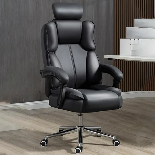Miniatura 13 de GIZNXBA Silla de oficina reclinable, silla de oficina grande y alta con reposabrazos y respaldo ajustables, respaldo alto, silla ejecutiva grande