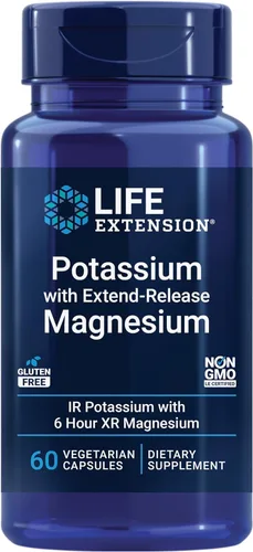 Miniatura 5 de Life Extension 99mg Potasio con Magnesio de Liberación Prolongada 250mg, 100 Cápsulas Vegetales (Paquete de 2) - Sin Gluten – Sin OMG – Suplemento