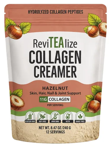 Miniatura 9 de ReviTEAlize - Crema de colágeno para café, té y otras bebidas, crema sin lácteos con péptidos de colágeno bovino alimentados con pasto y aceite MCT