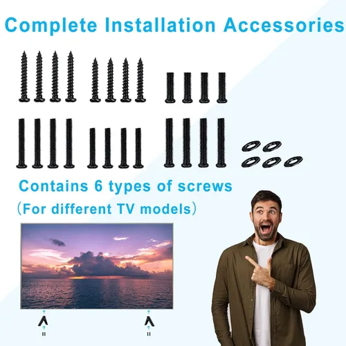Miniatura 5 de Patas para TV TCL para TCL 28 32 40 43 49 50 55 65 pulgadas Roku TV patas de repuesto compatibles con 28S405 32S305 40S325 43S425 43S431 50S431