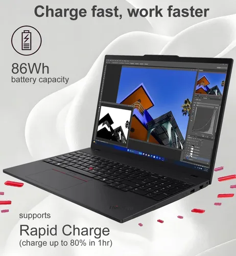 Miniatura 5 de Lenovo ThinkPad T16 G4 Business AI PC portátil, 16 pulgadas FHD+, Intel 12-Core Ultra 5 225U (>i7-1355U), cámara web IR, Thunderbolt 4, computadora