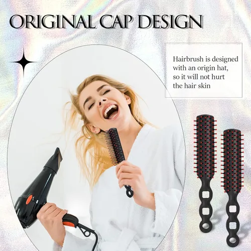 Miniatura 4 de 36 cepillos de pelo a granel para personas sin hogar, cepillos desechables envueltos individualmente, cerdas de nailon, cepillo desenredante