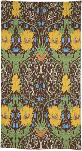 Miniatura 335 de Mantel Floral Retro de Pájaros, Diseño Original Bohemio William Morris Estampado Cubierta de Mesa para Hogar Picnic Fiesta Comedor Cocina William