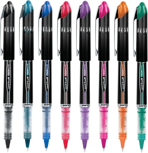 Miniatura 3 de Bolígrafos Uniball Vision Elite; Paquete surtido de 8 bolígrafos; Micro bolígrafos con tinta de 0.5mm; Bolígrafo de tinta negra; Bolígrafos de punta