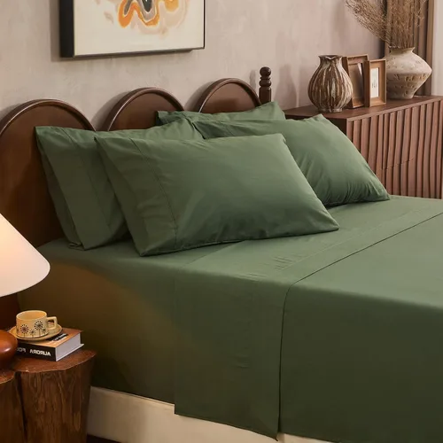 Miniatura 36 de Juego de sábanas de lino 100% tamaño King, juego de sábanas de lino transpirable y duradero de 4 piezas, ropa de cama suave para todas