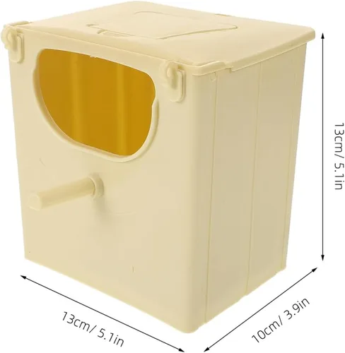 Miniatura 6 de Happyyami 3 unids de plástico aves anidación casa pájaro pinzón nido caja de cría montado al aire libre periquito nido caja de plástico colgante