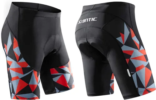 Miniatura 81 de Santic Pantalones cortos de ciclismo para hombre, pantalones acolchados para ciclismo, ropa de ciclismo