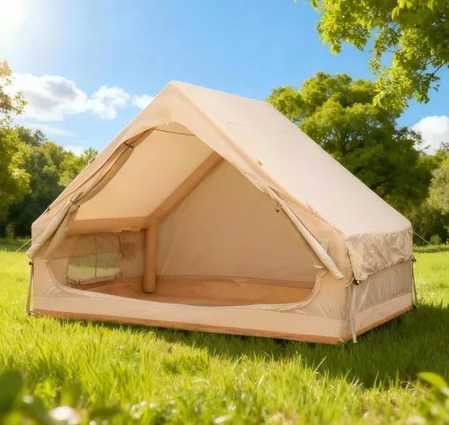 Miniatura 16 de Inflatable Tent with Pump, Glamping Tents for 4-6 Person, Easy Setup 4 Season Outdoor Tent, Water-Proof Luxury Glamping with 12 Mesh Window