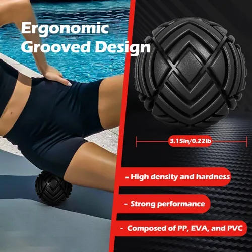 Miniatura 3 de TETOP - Pelota de masaje muscular de fitness, 3.15 pulgadas, pelota de terapia para masaje de punto de activación, bola de punto de gatillo