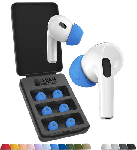 Miniatura 17 de Almohadillas de espuma viscoelástica prémium para AirPods Pro 1° y 2° generación, 3 pares, versión Black Magic 6.0, cómodas, seguras, mejor Gris