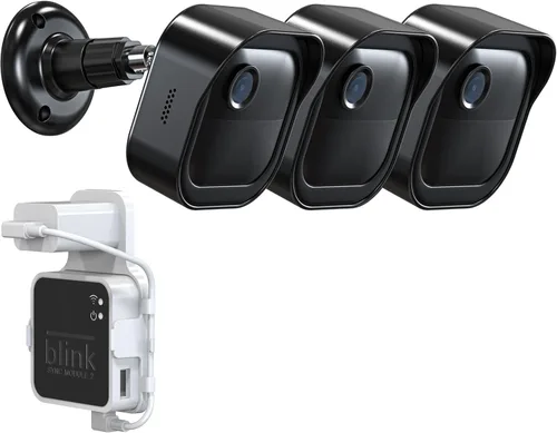 Todo nuevo montaje de pared para cámara exterior de Blink de 4 cámaras, carcasa protectora resistente a la intemperie y montaje ajustable de 360°
