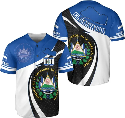 Miniatura 15 de Camiseta de béisbol de El Salvador personalizada,Camiseta personalizada con la bandera salvadoreña,Orgulloso Jersey Salvadoreña,Jersey del orgullo