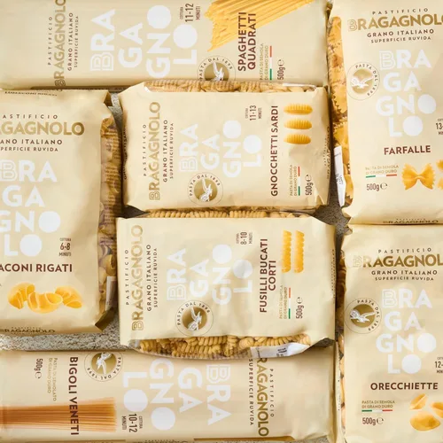 Miniatura 2 de Pastificio Bragagnolo, Scialatielli con Archetto 891 Dibujado en bronce, 100% pasta italiana, hecha con harina de sémola de trigo duro, sin OMG