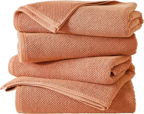 Miniatura 8 de Great Bay Home Toalla de baño blanca – Toalla de baño de gran tamaño 100% algodón de 68 x 35 pulgadas – Absorbente, de secado rápido, toalla de baño
