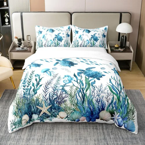 Miniatura 48 de jejeloiu Cute Mushroom Decor Duvet Cover 100% Cotton for Kids Boys Girls Twin Size Botanical Plants Bedding Set Cartoon Mushrooms Comforter Cover