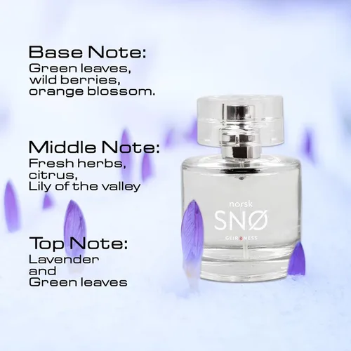 Miniatura 5 de Geir Ness NORSK SNØ Eau de Parfum para mujer, aroma fresco a base de hierbas y limpio, perfume de larga duración, fragancia unisex elegante, 1.7 fl