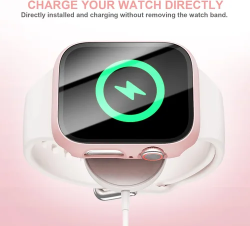 Miniatura 5 de Juego de 12 fundas para Apple Watch Series 9, Series 8 y Series 7 de 41 mm con protector de pantalla de vidrio templado, cubierta protectora Paq