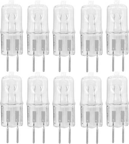 Miniatura 7 de Paquete de 10 bombillas halógenas eléctricas, calentador de aceite, lente transparente, regulable, Q35/G5.3/CL/120V G5.3 JCD, 35 W, 120 voltios