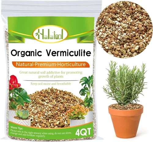 Miniatura 12 de Aditivo de Suelo Halatool 2QT de Perlita para Plantas Jardinería Interior Natural Mezcla de Tierra para Macetas Aditivo para Retener Humedad