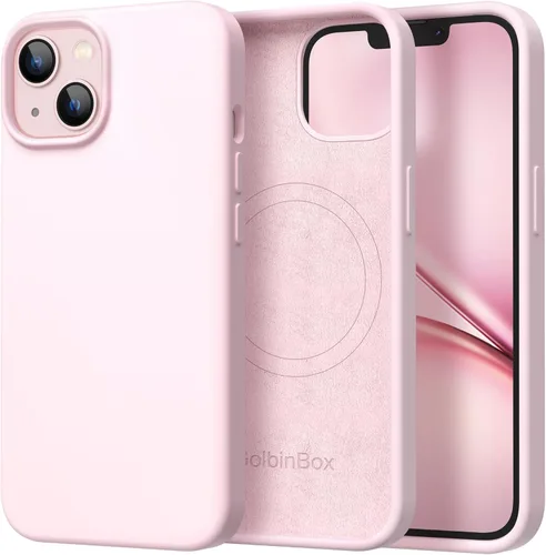 Miniatura 32 de GolbinBox Funda magnética para iPhone 17, compatible con MagSafe, cubierta de silicona integrada para control de cámara, funda de silicona líquida a